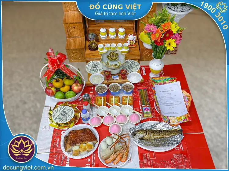 Hình ảnh mâm cúng thần tài - thổ địa 1