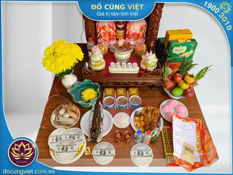 Hình ảnh mâm cúng thần tài - thổ địa 3