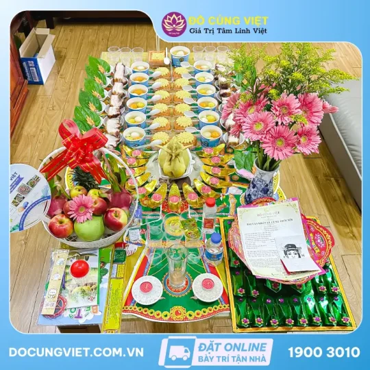 Mâm cúng đầy tháng bé trai gói 3