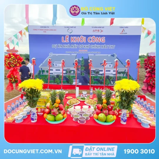 Mâm cúng động thổ xây nhà