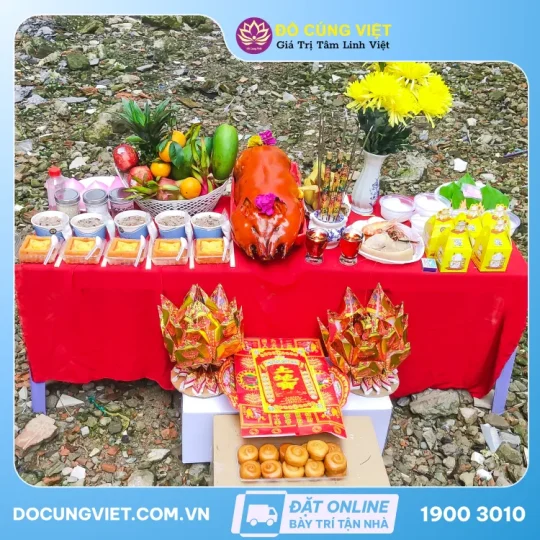 Mâm cúng động thổ xây nhà - GÓI 3