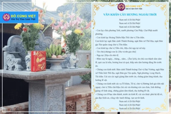 Văn khấn cây hương ngoài trời
