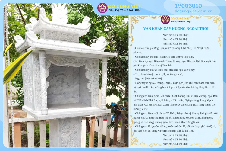 Văn khấn cây hương ngoài trời