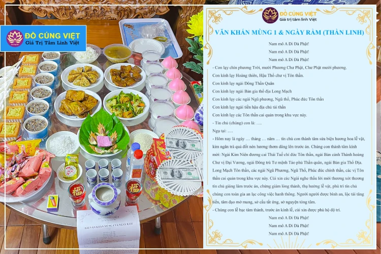 Văn khấn mùng 1 và ngày Rằm hàng tháng