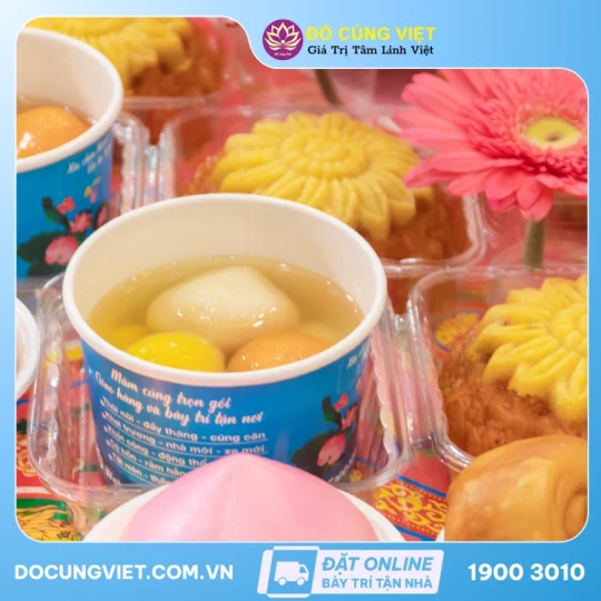 Xôi chè cúng đầy tháng thôi nôi