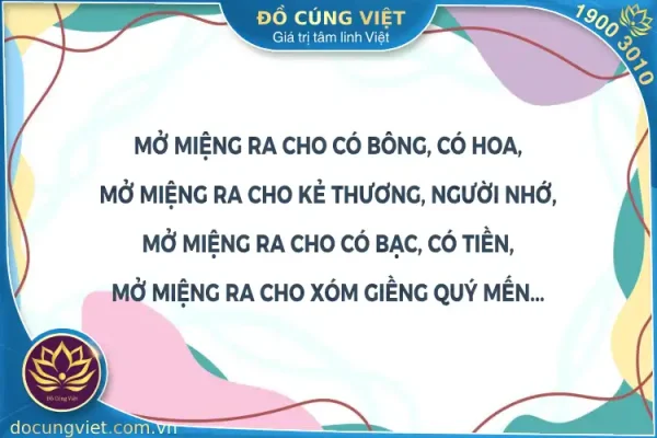 Mở miệng ra cho có bông có hoa