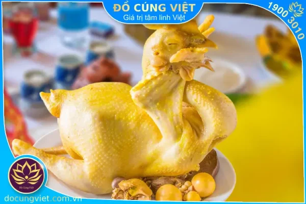 Cách làm gà cúng chéo cánh đẹp