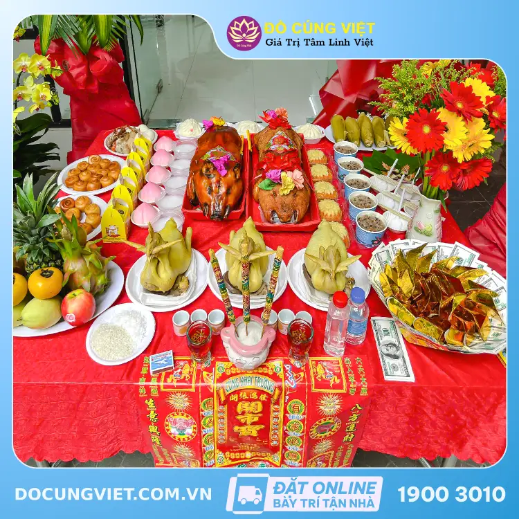 mâm cúng khai trương