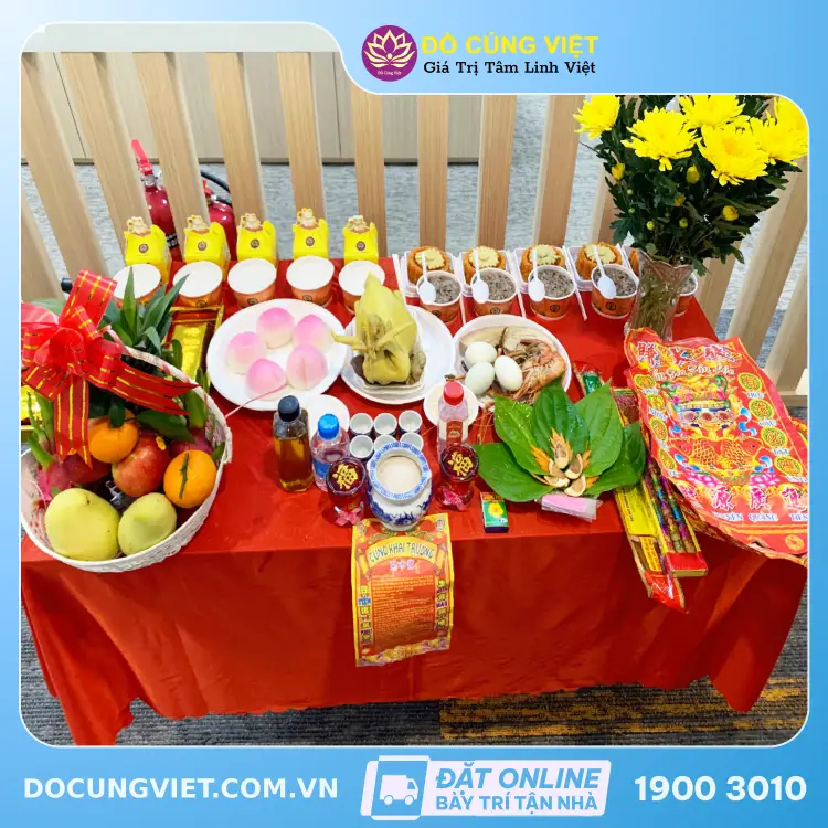 mâm cúng khai trương